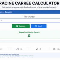 Racine Carree  Calculator